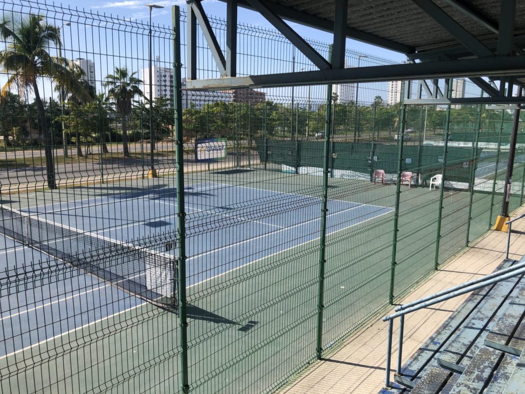 Estadio de Beisbol Tennis Courts mazatlan Mexico fence bleachers