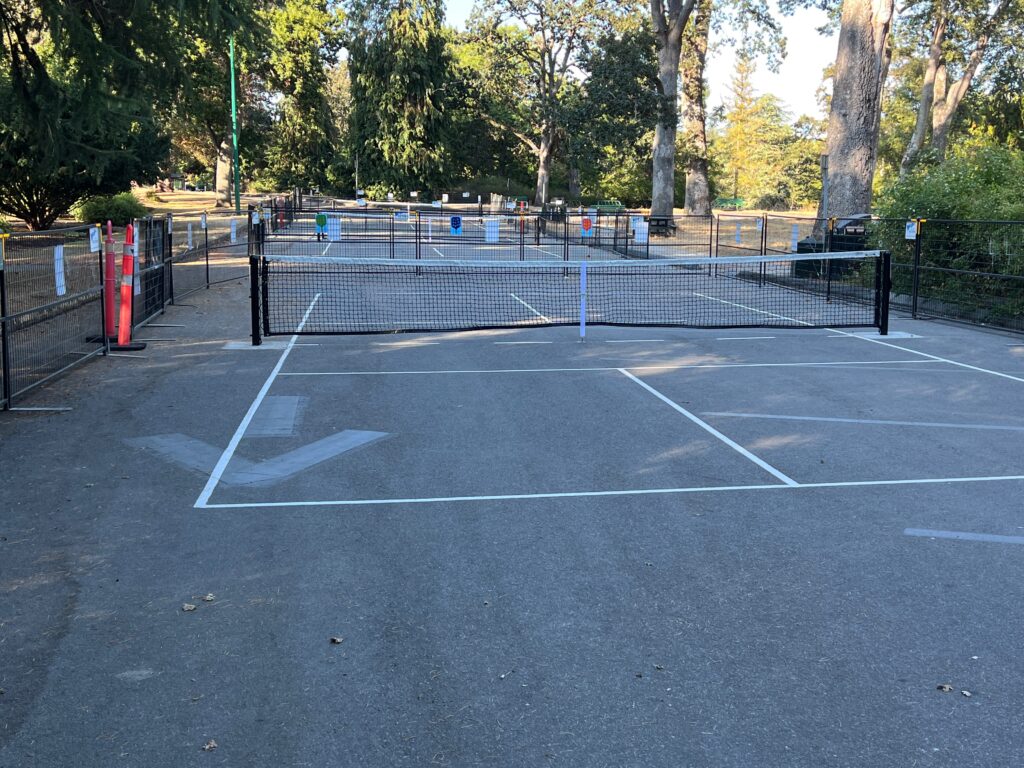 tennis tourist beacon hill park temporary pickleball courts lines