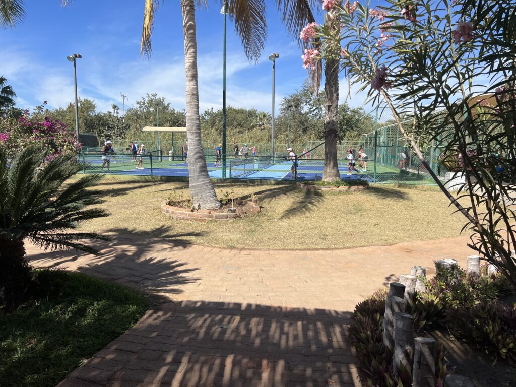 tennis tourist club la huerta san jose del cabo mexico courts palm trees teri church